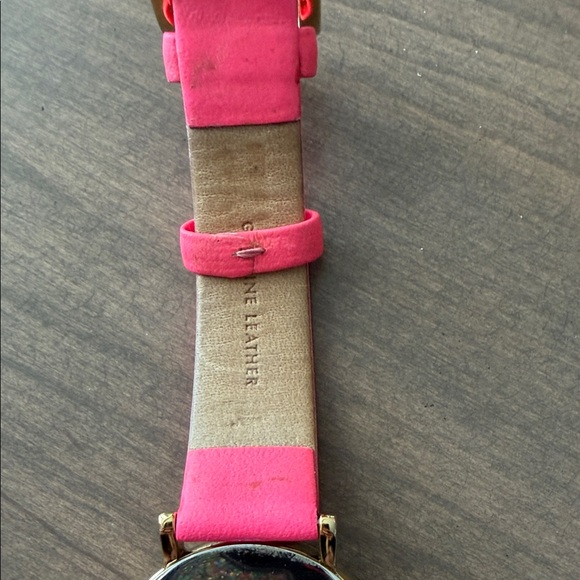 kate spade Pink Leather Strap Gold-Tone Case Mother-of-Pearl Dial Watch - Picture 7 of 9